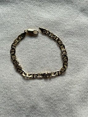 Gold Link Bracelet with elephant